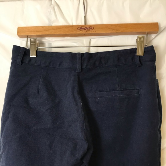GAP Vintage Y2K Flare Book Cut Stretch Cotton Flat Front Pants Minimalist Blue - Picture 4 of 8